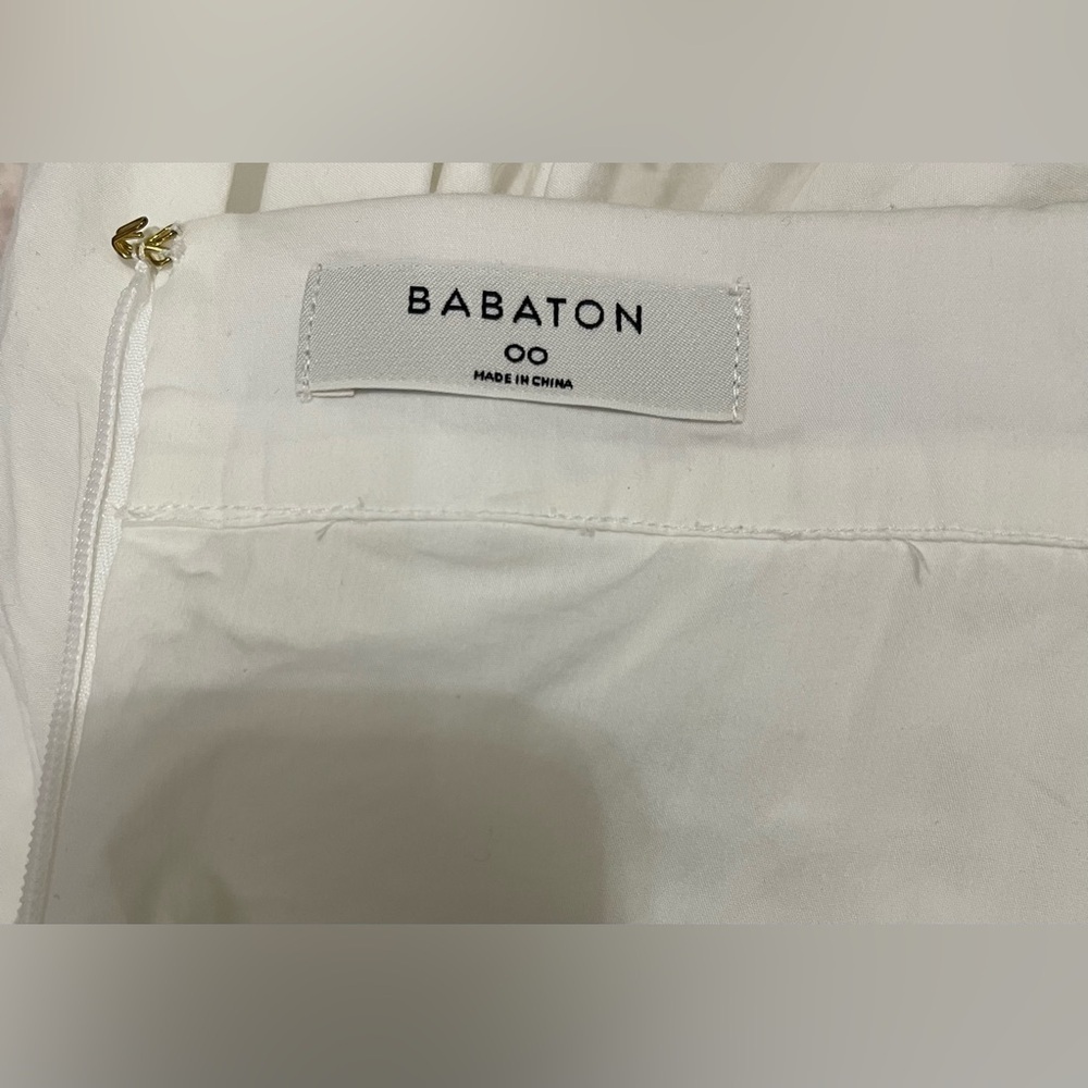 Aritzia Babaton Prest Ruched White Skirt Size 00 - Picture 7 of 9